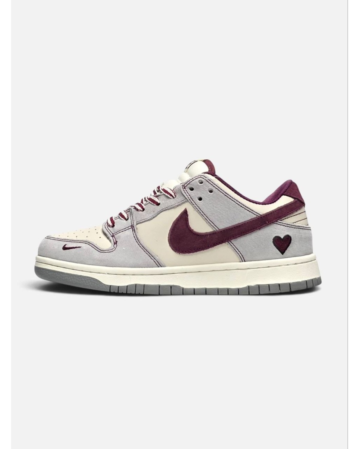 Nike SB Dunk Grey Cream Burgundy