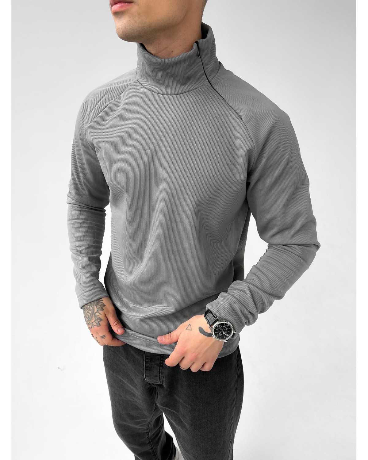 Гольф сірий на флісі Srr4