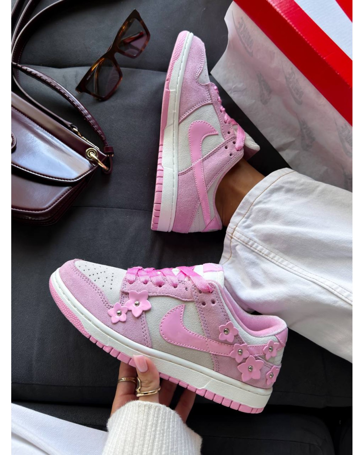 Nike Dunk Low Pink Flowers