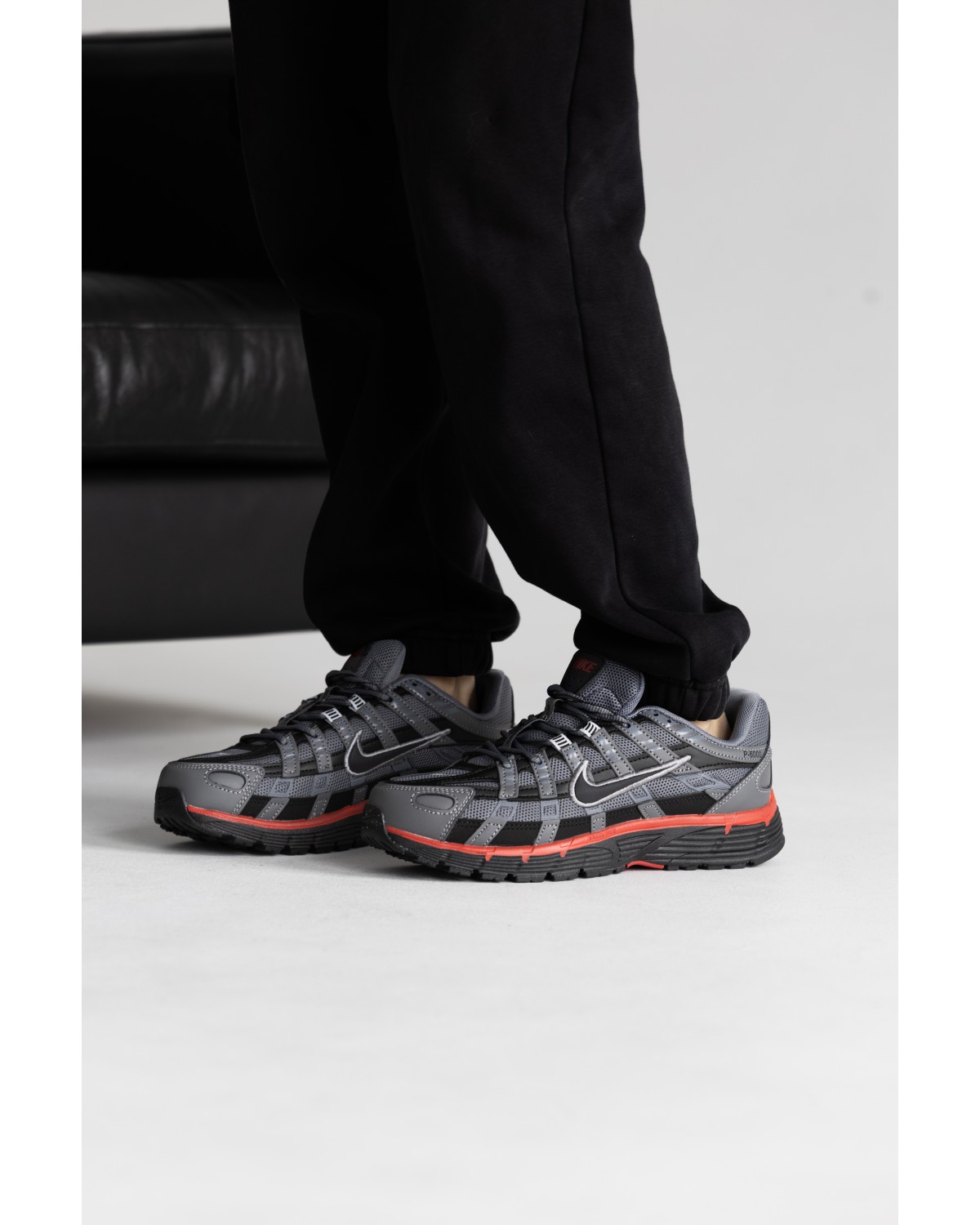 Nike P-6000 Grey Black Red