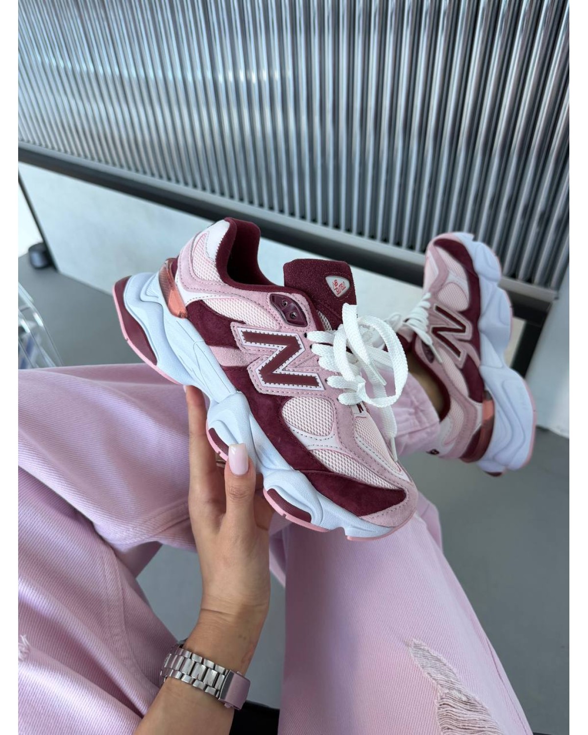New Balance 9060 Pink Burgundy