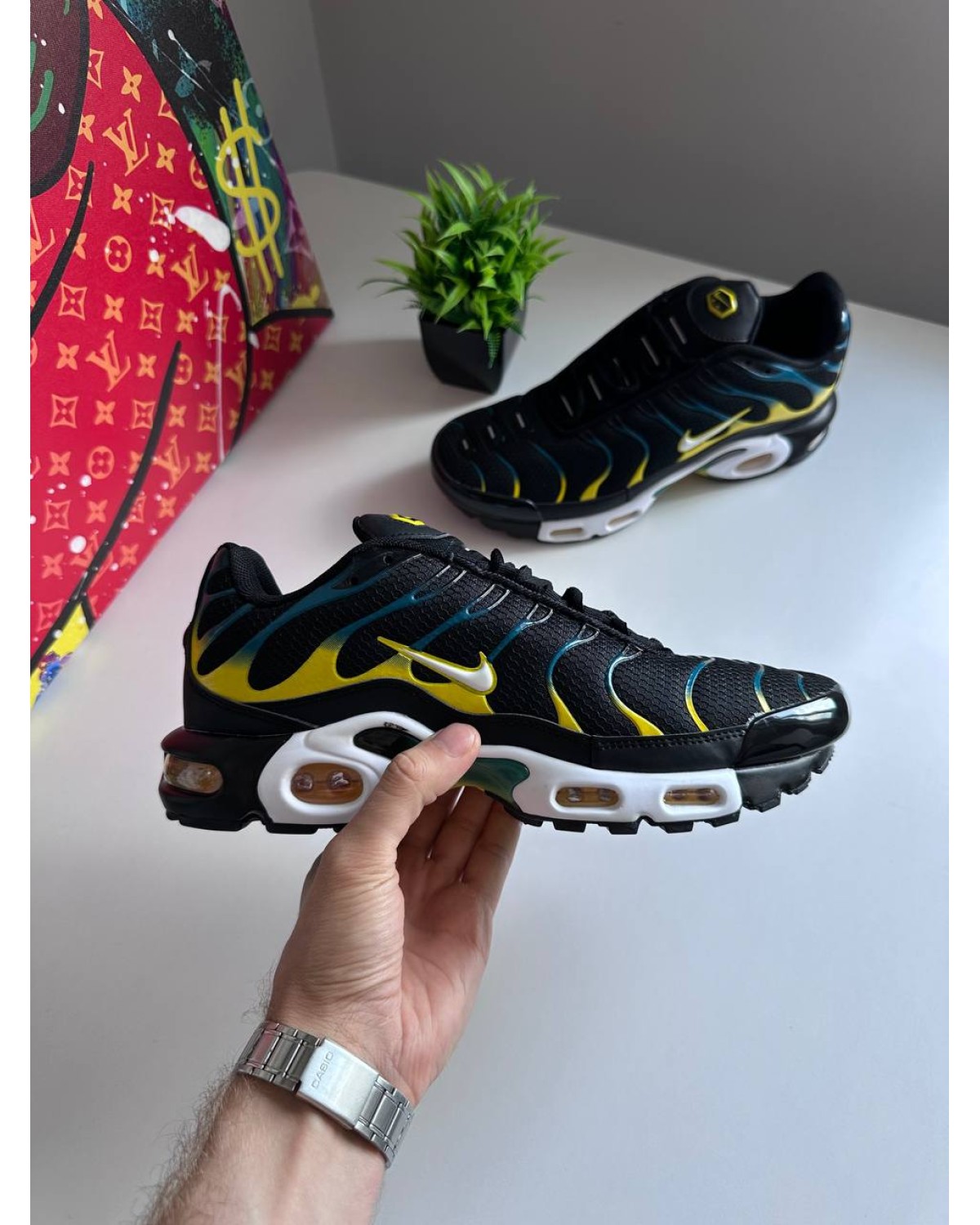 Nike Air Max TN Black Yellow Blue