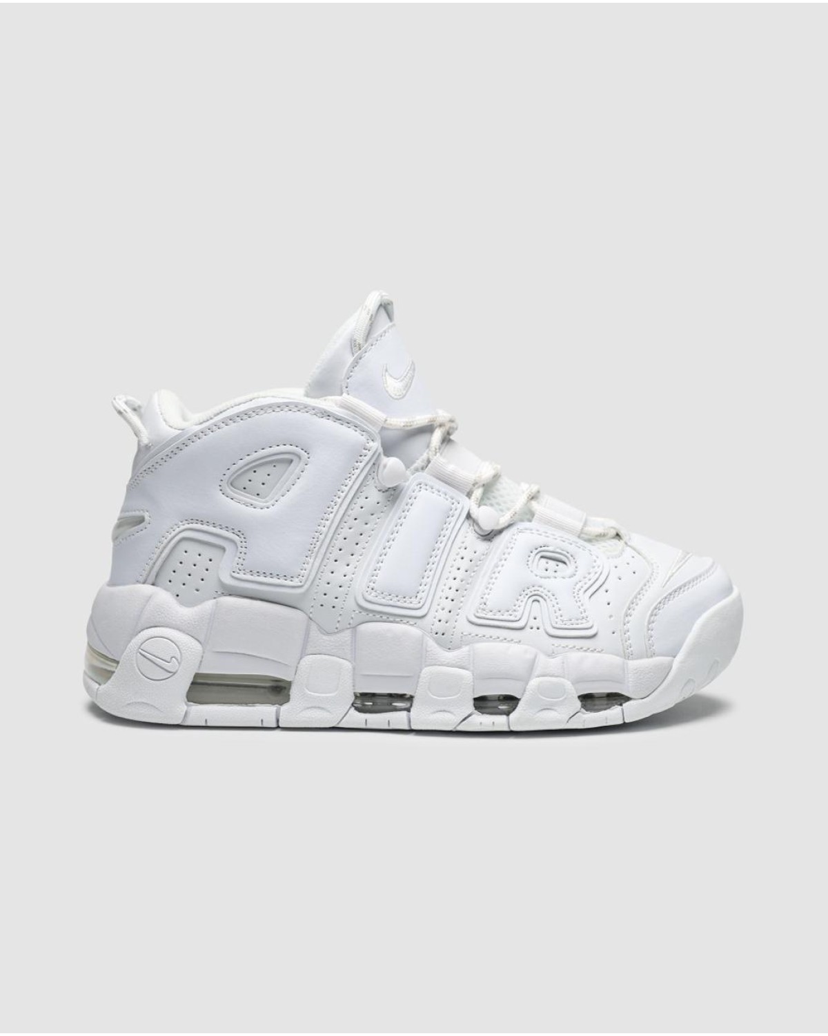 Nike Air More Uptempo White on White