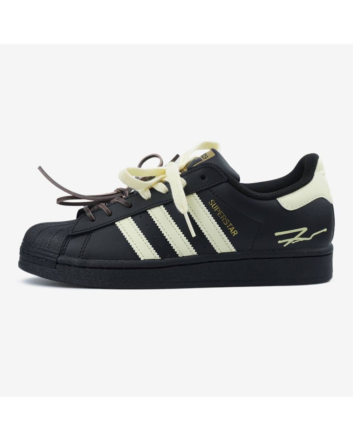 Adidas Superstar Custom Laces Black Yellow