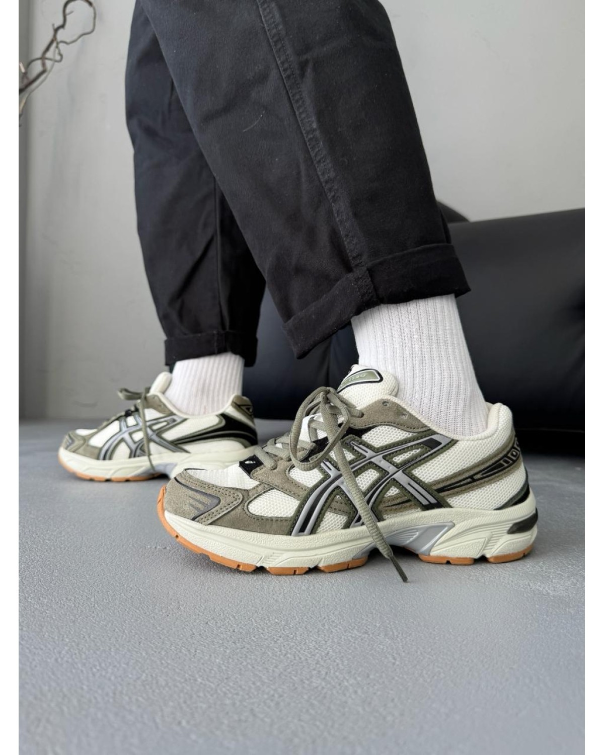 Asics Gel-1130 White Khaki