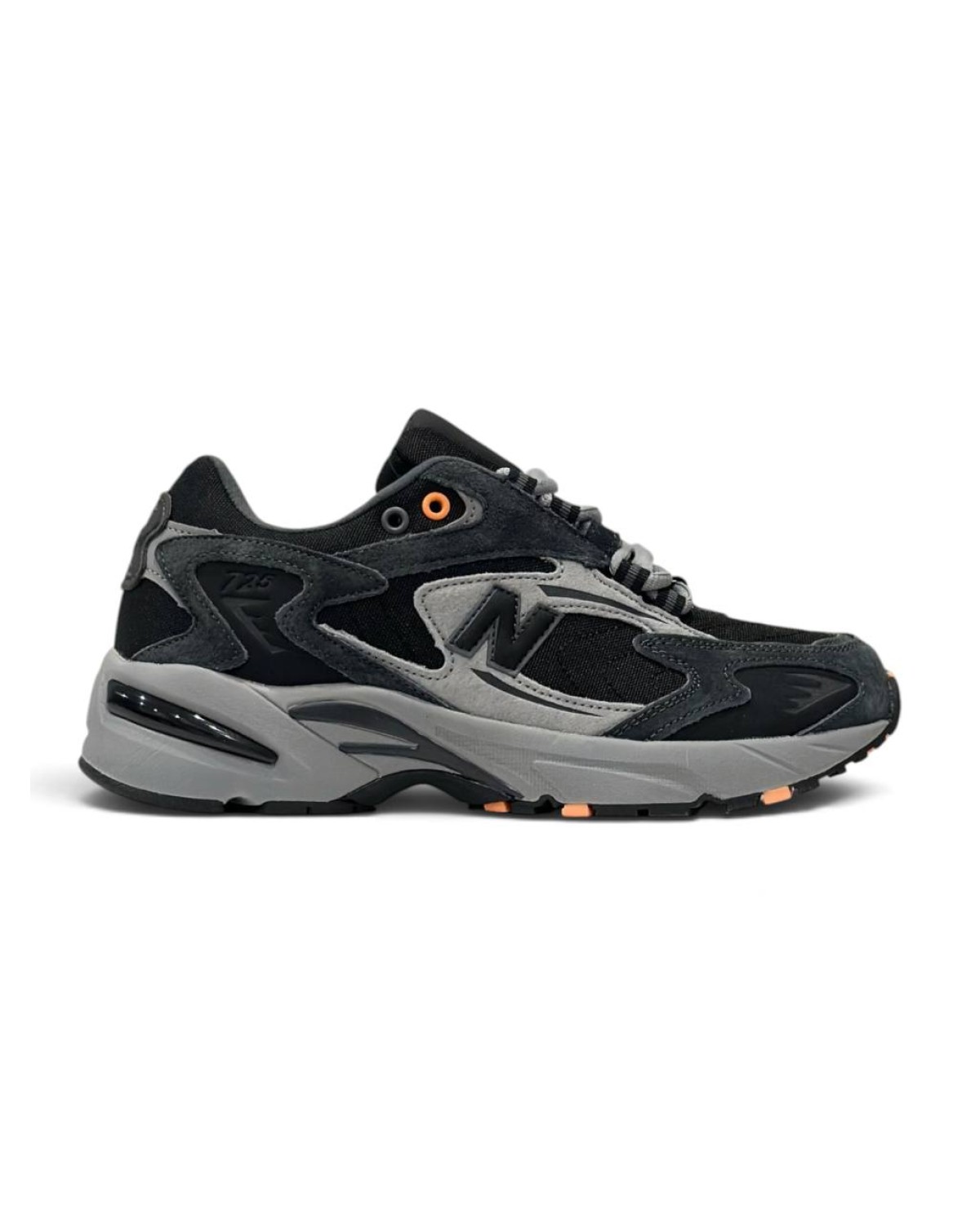New Balance 725 Dark Grey Orange