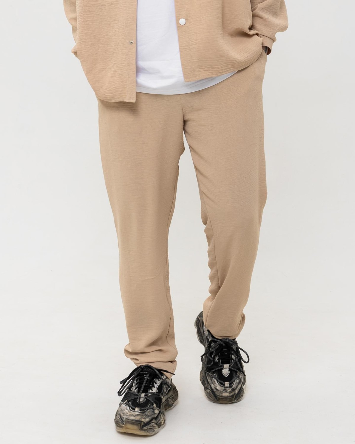 Штани беж (креп) Krr3