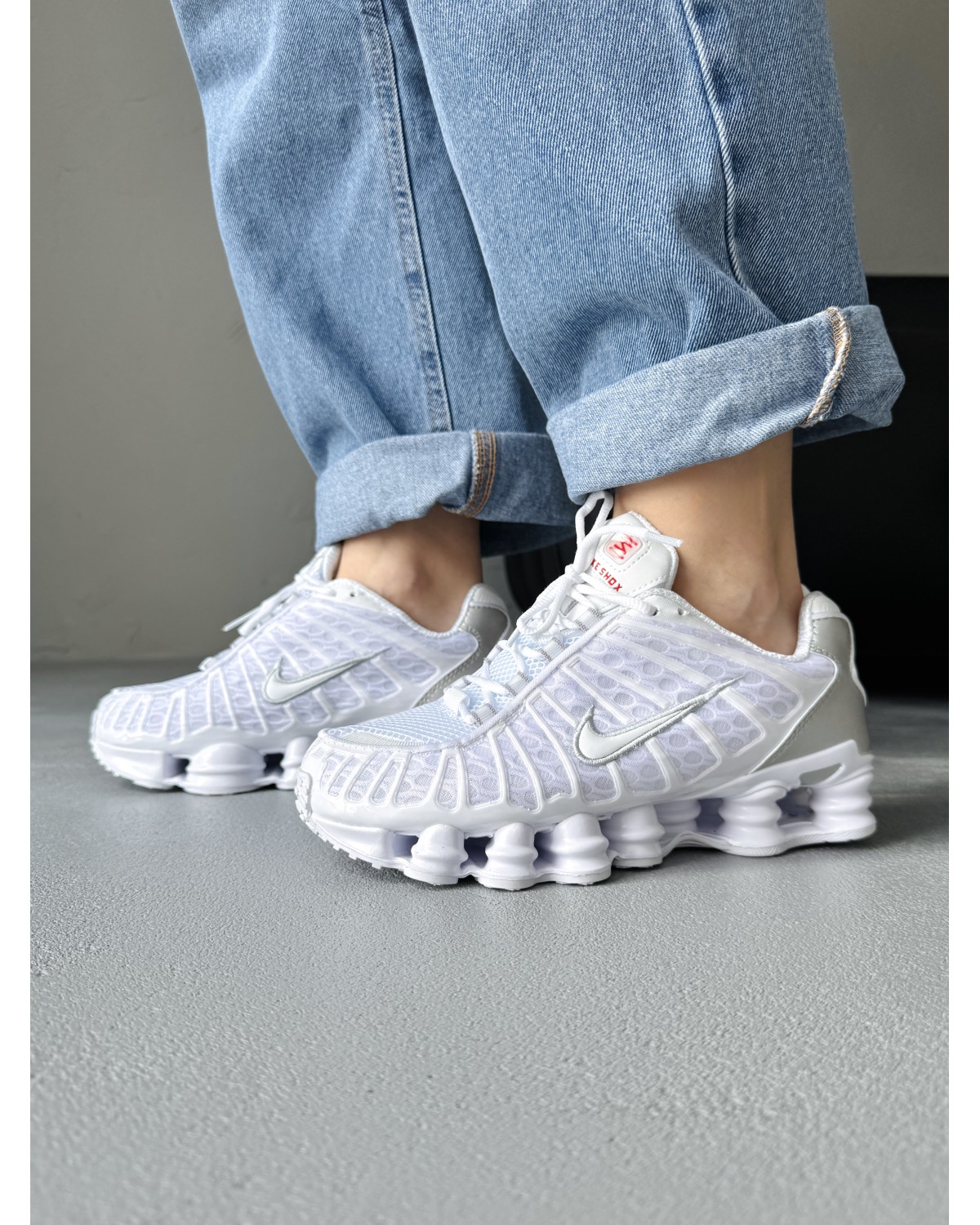 Nike Shox TL White Silver