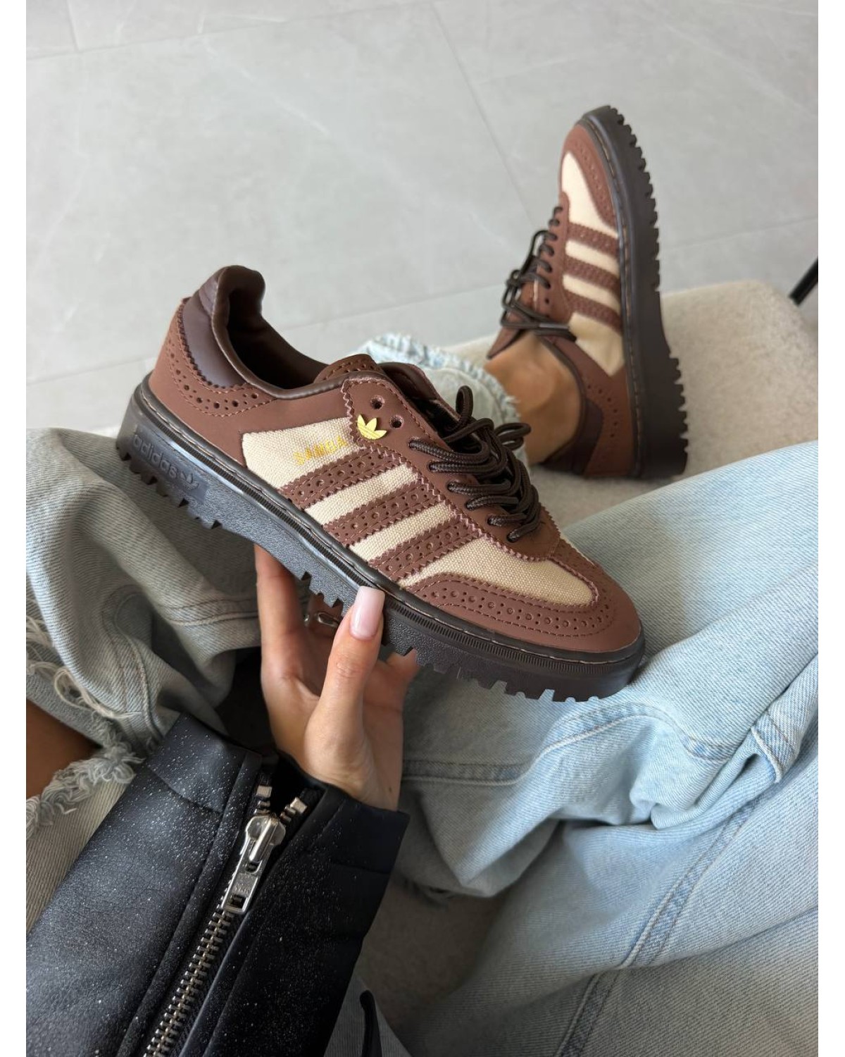 Adidas Samba WTR Brown Leather Beige