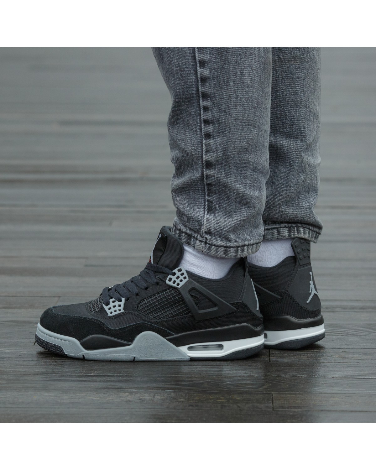 Nike Air Jordan 4 Black Canvas
