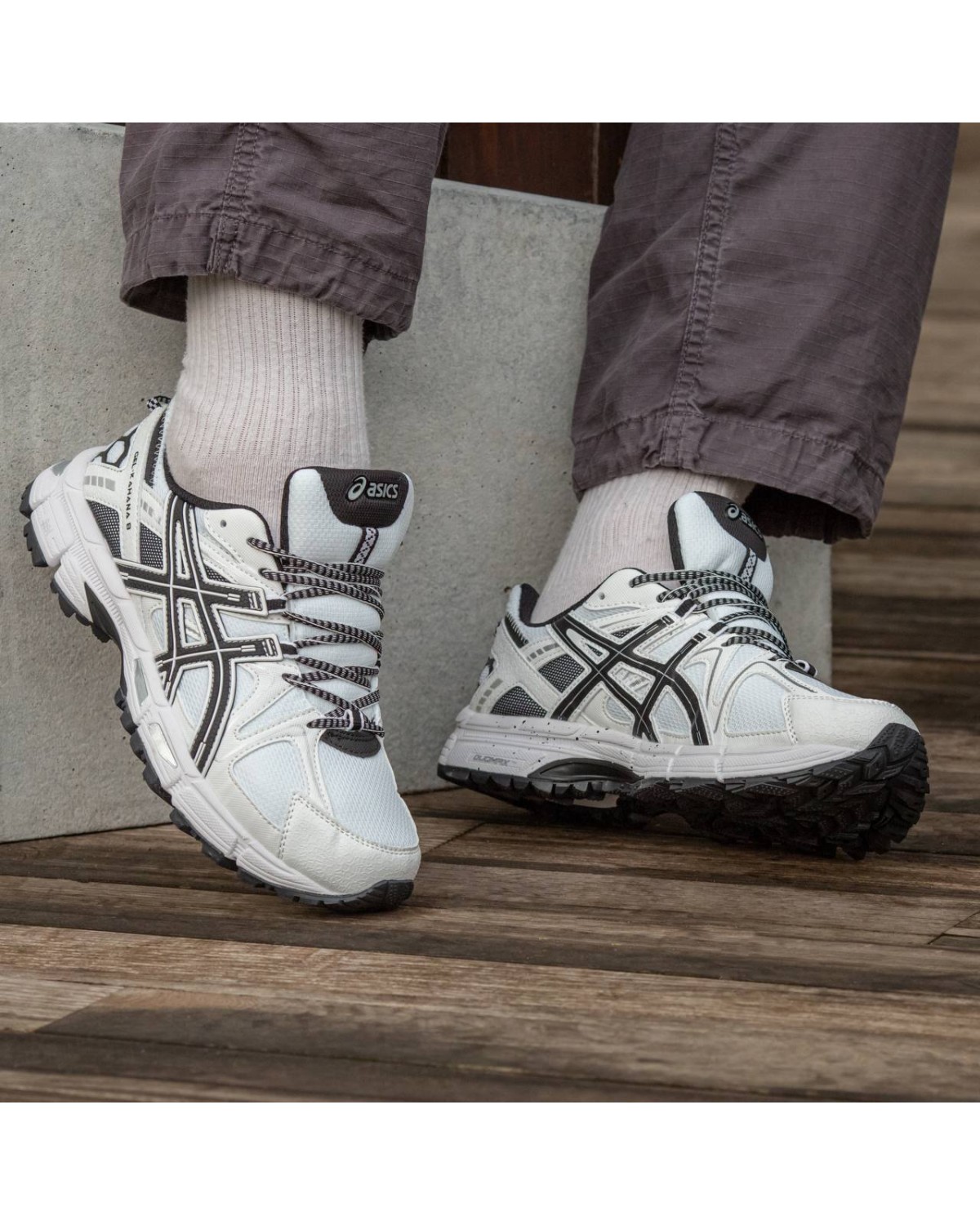 Asics Gel Kahana 8 White Black Asics Gel Kahana 8 White Black
