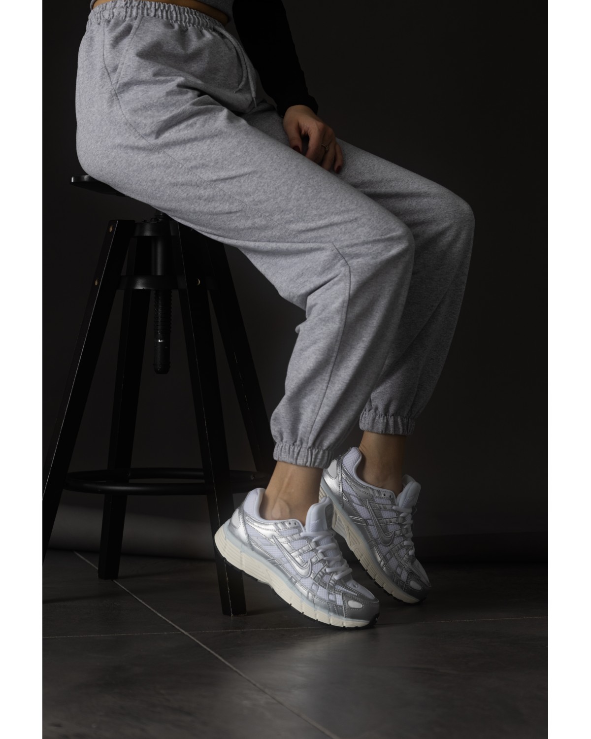 Nike P-6000 White Silver Blue