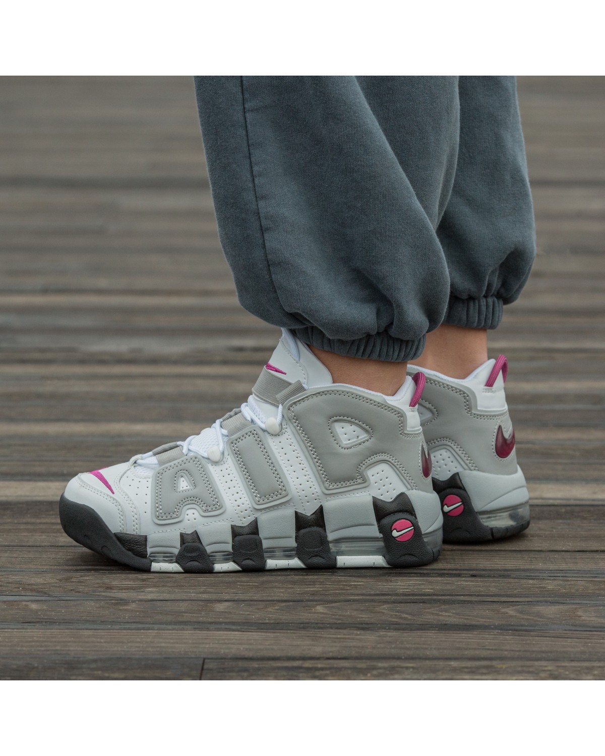 Nike Air More Uptempo 96 White Grey Black