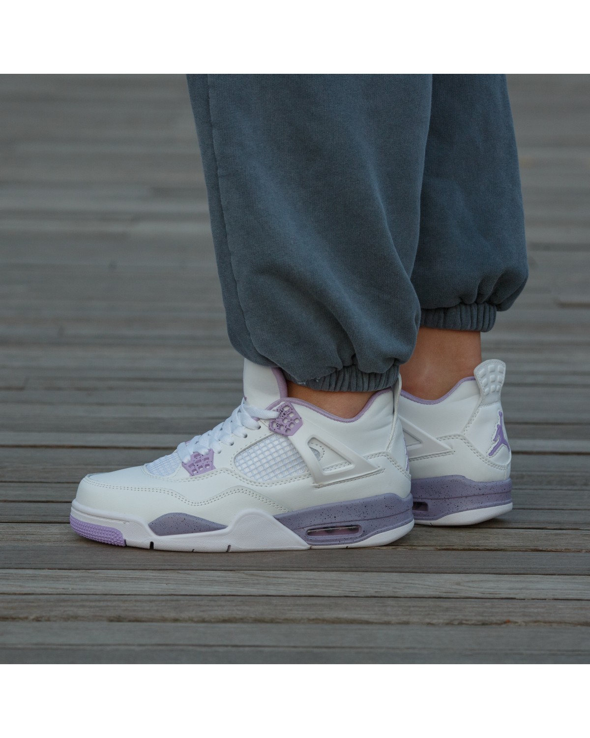 Air Jordan Retro 4 White Rose
