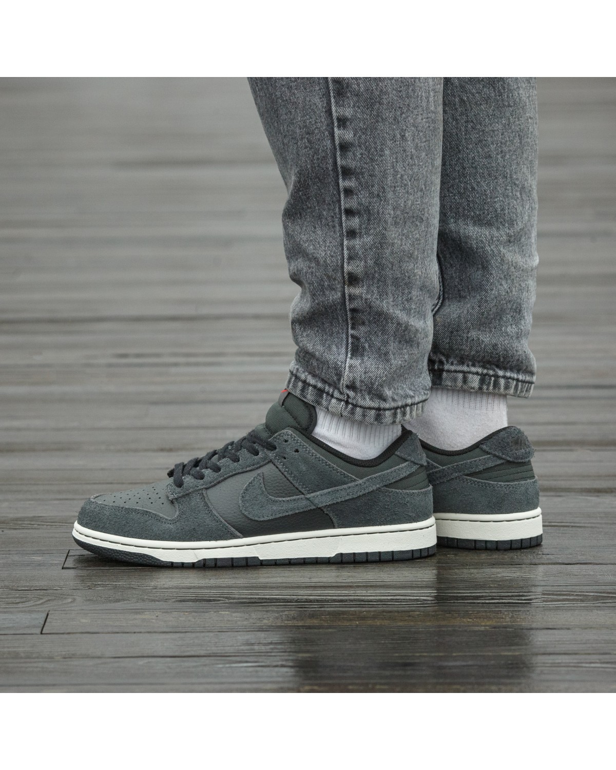 Nike Dunk Low PRM Medium Ash and Black