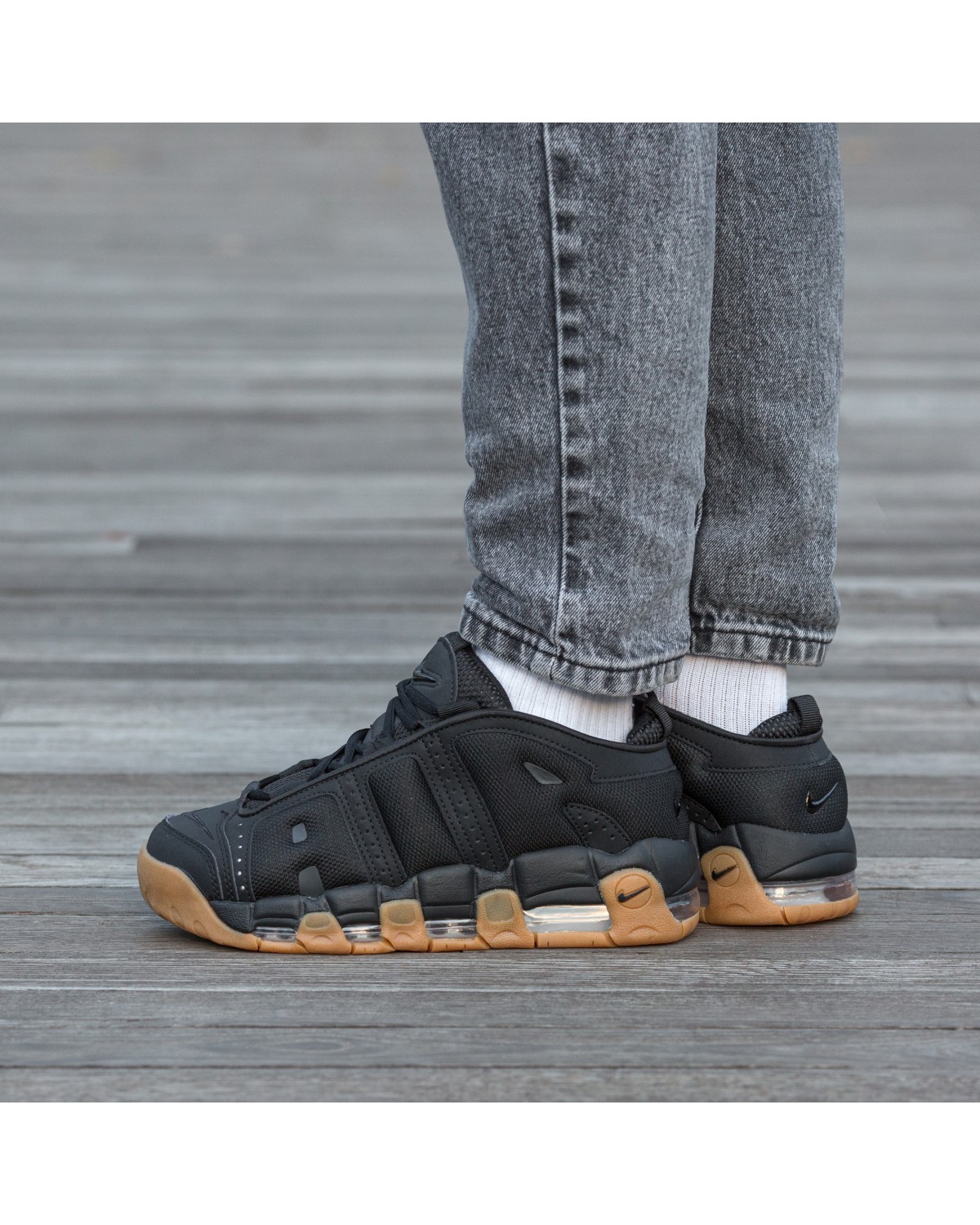 Nike Air More Uptempo Low Black Brown