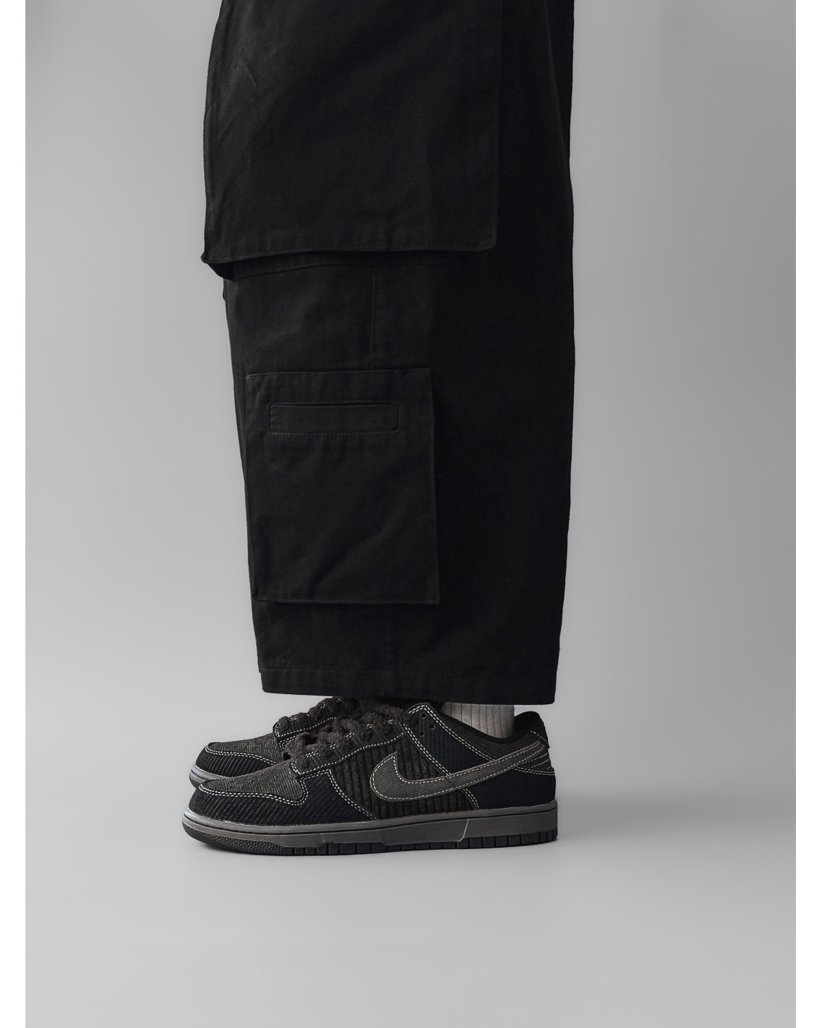 Nike Dunk Low “Triple Black Corduroy”