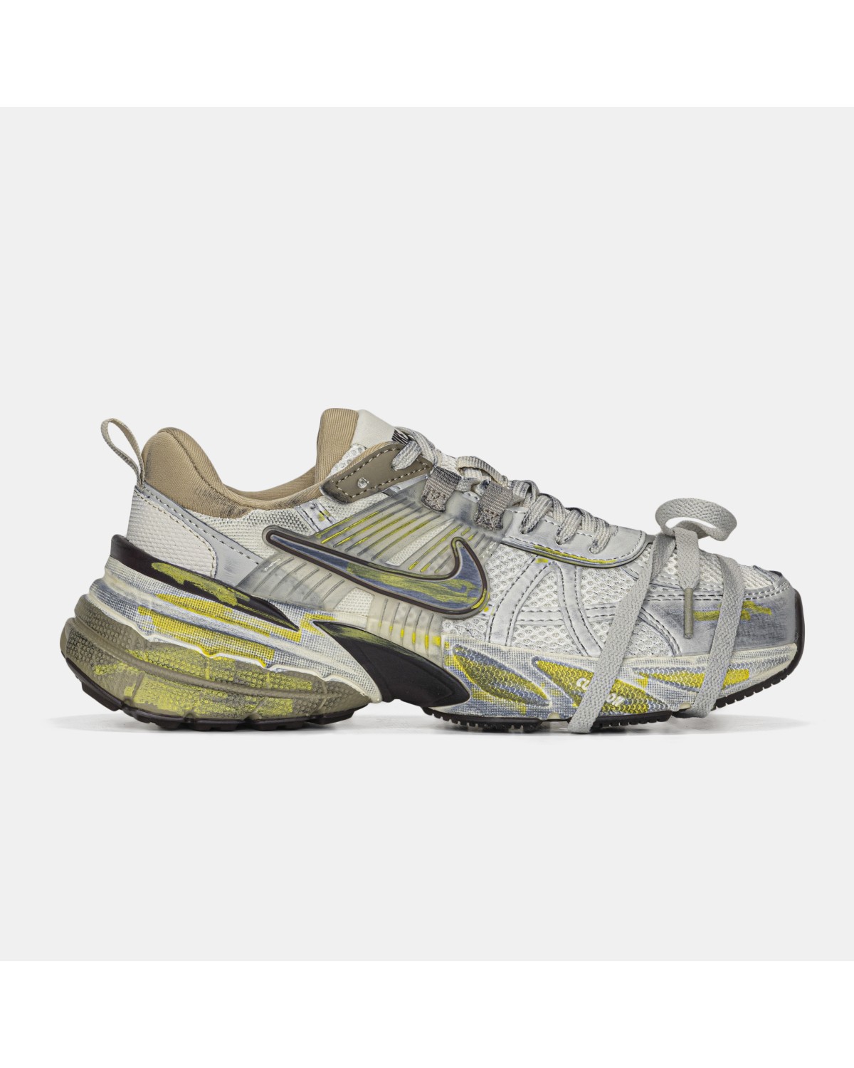 Nike Runntek V2K Silver Beige Yellow Custom