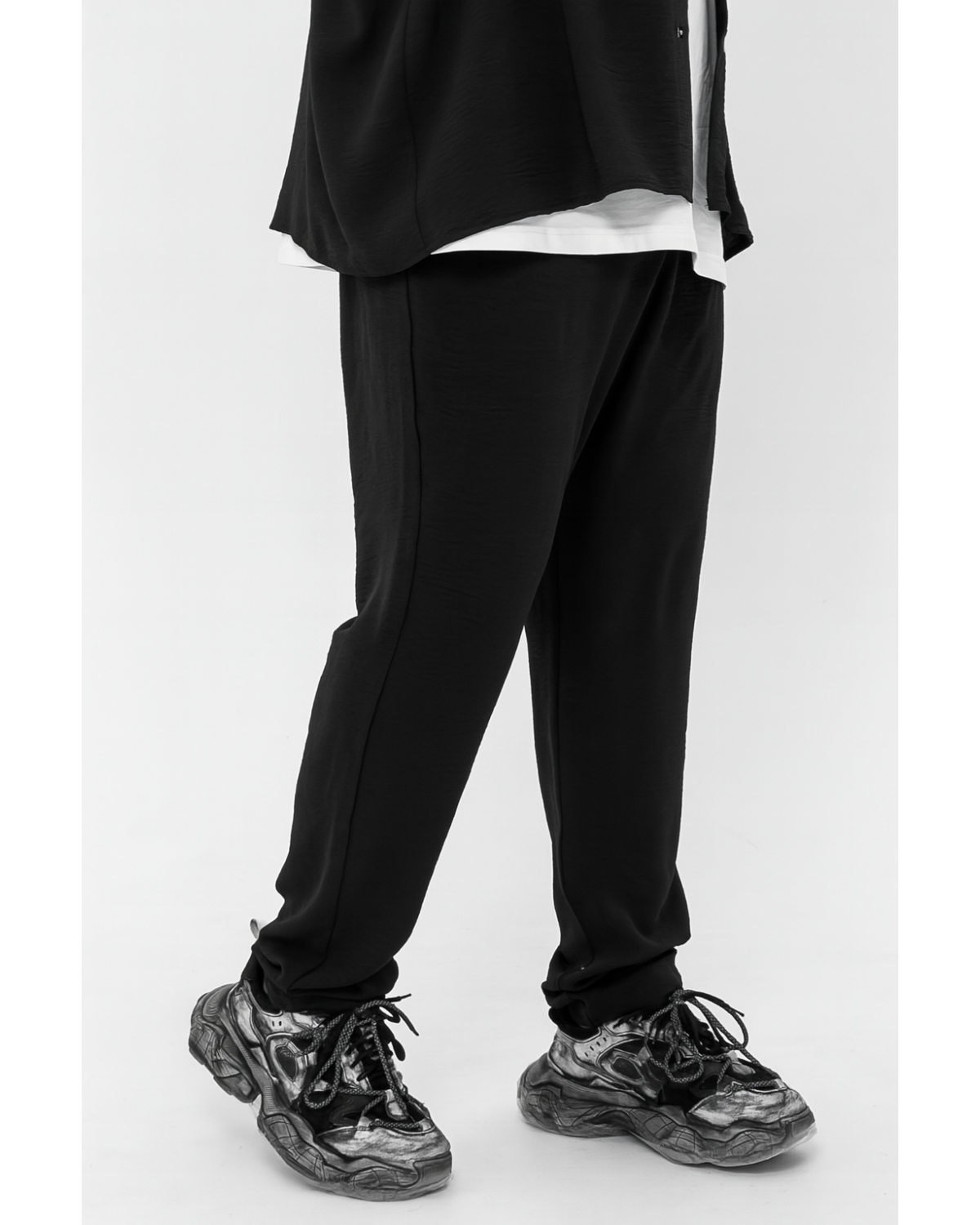 Штани чорний (креп) Krr11