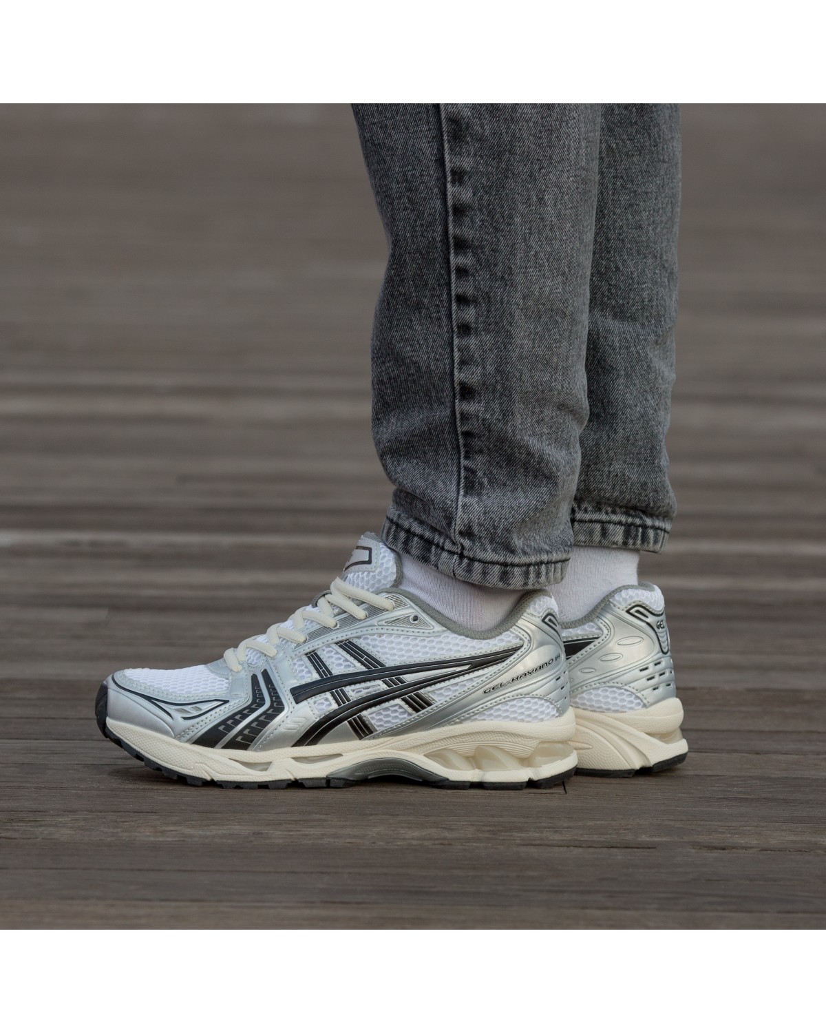 Asics Gel-Kayano 14 White Silver Black