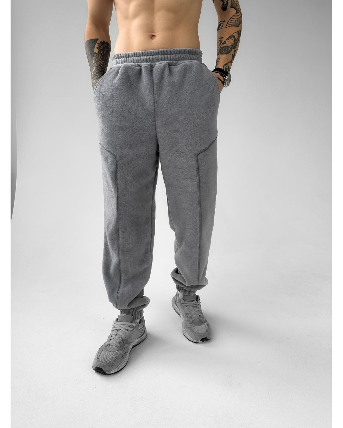 Штани полар сірі (кант) V11