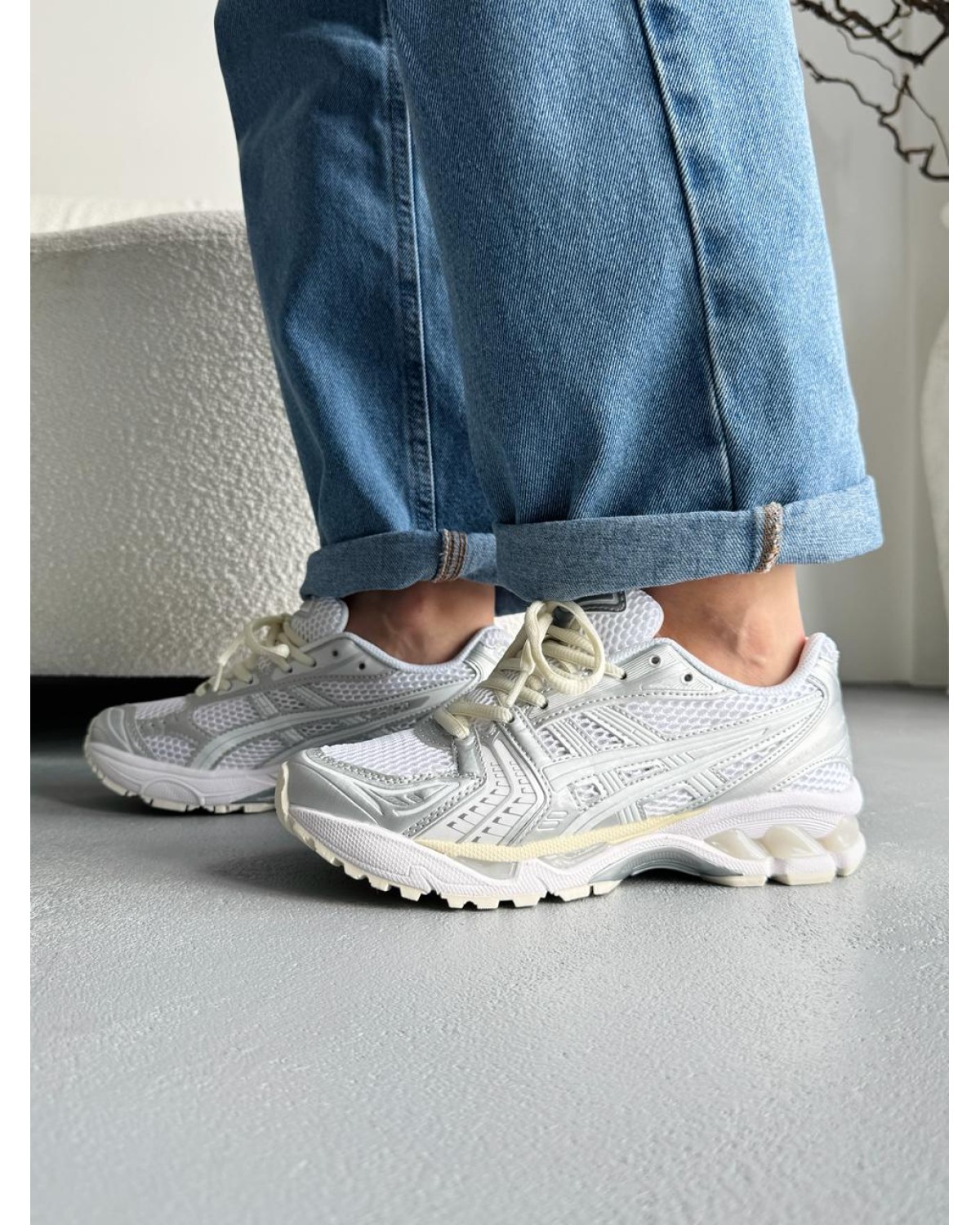 Asics Gel-Kayano 14 Silver White
