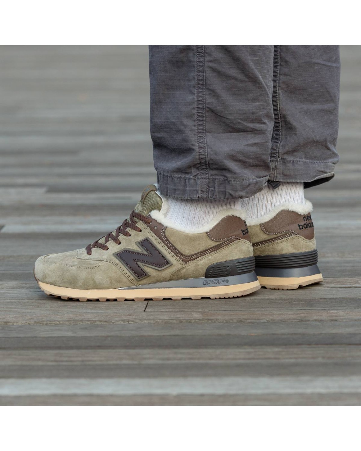 New Balance 574 Brown Fur