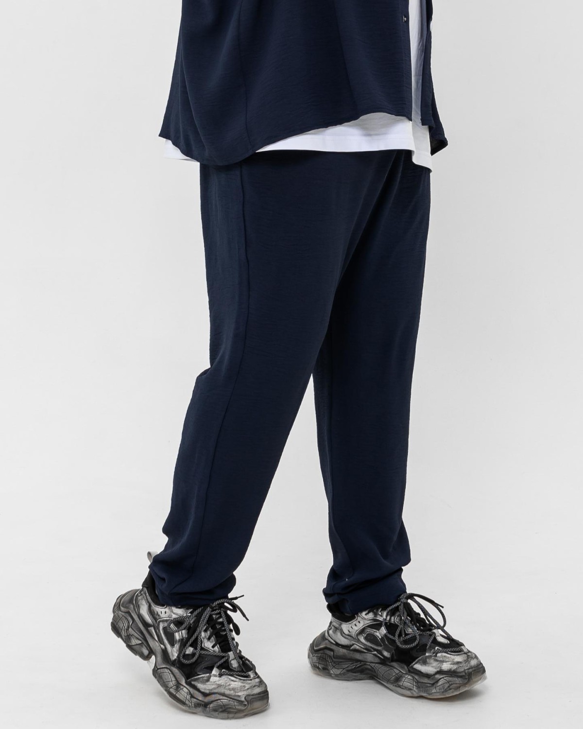 Штани синій (креп) Krr6