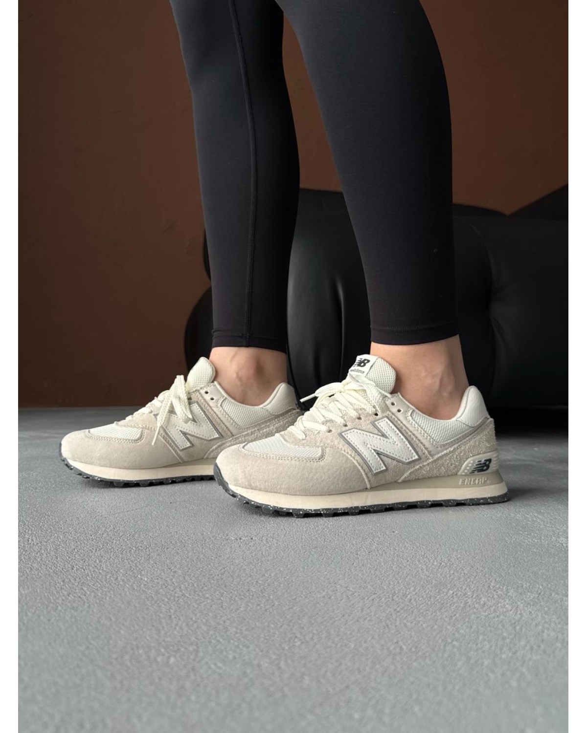 New Balance 574 Beige White