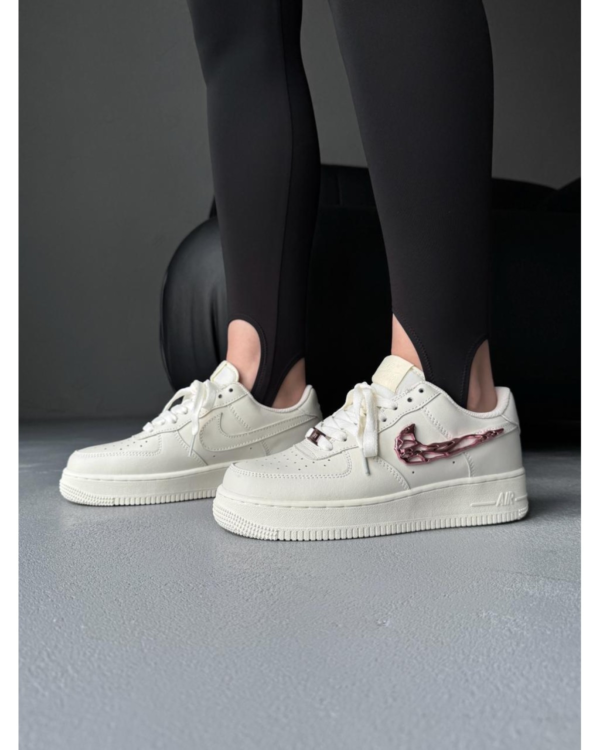 Nike Air Force 1 '07 LX Molten Metal Swoosh Rose Gold