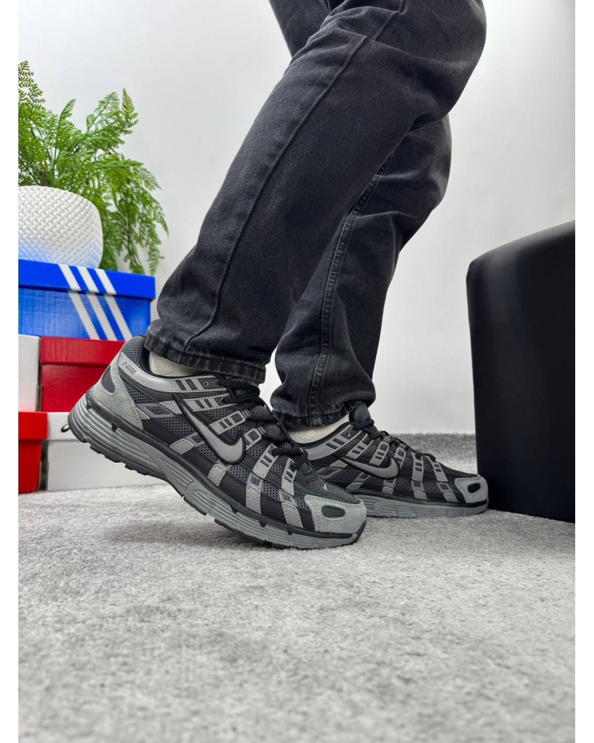 Nike P-6000 Black Grey