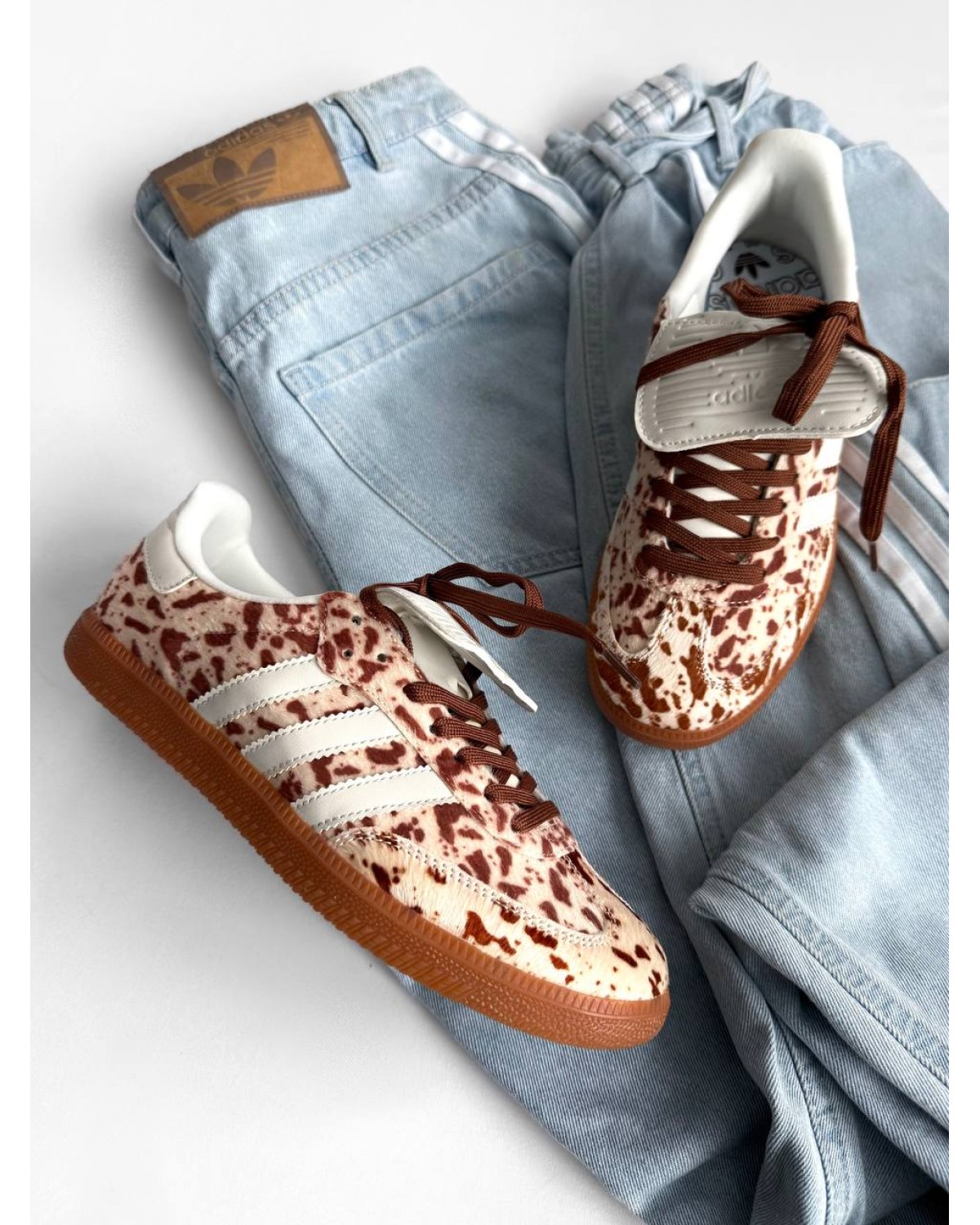 Adidas Samba LT “Cow Print” Brown/White