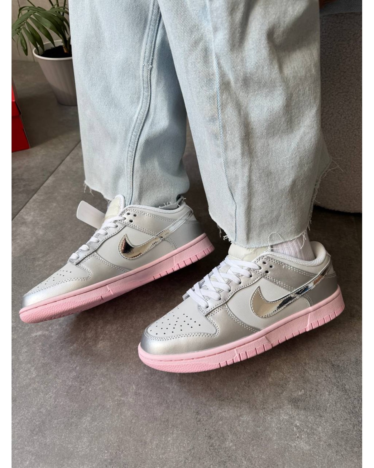 Nike Dunk Low LX Metallic Silver Pink