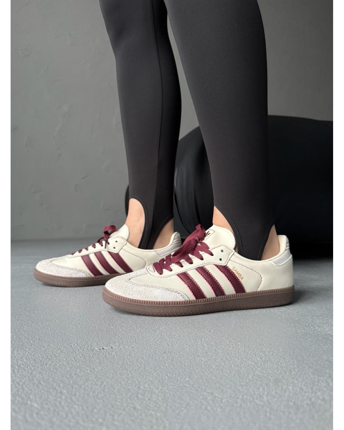 Adidas Samba OG Wonder White/Maroon
