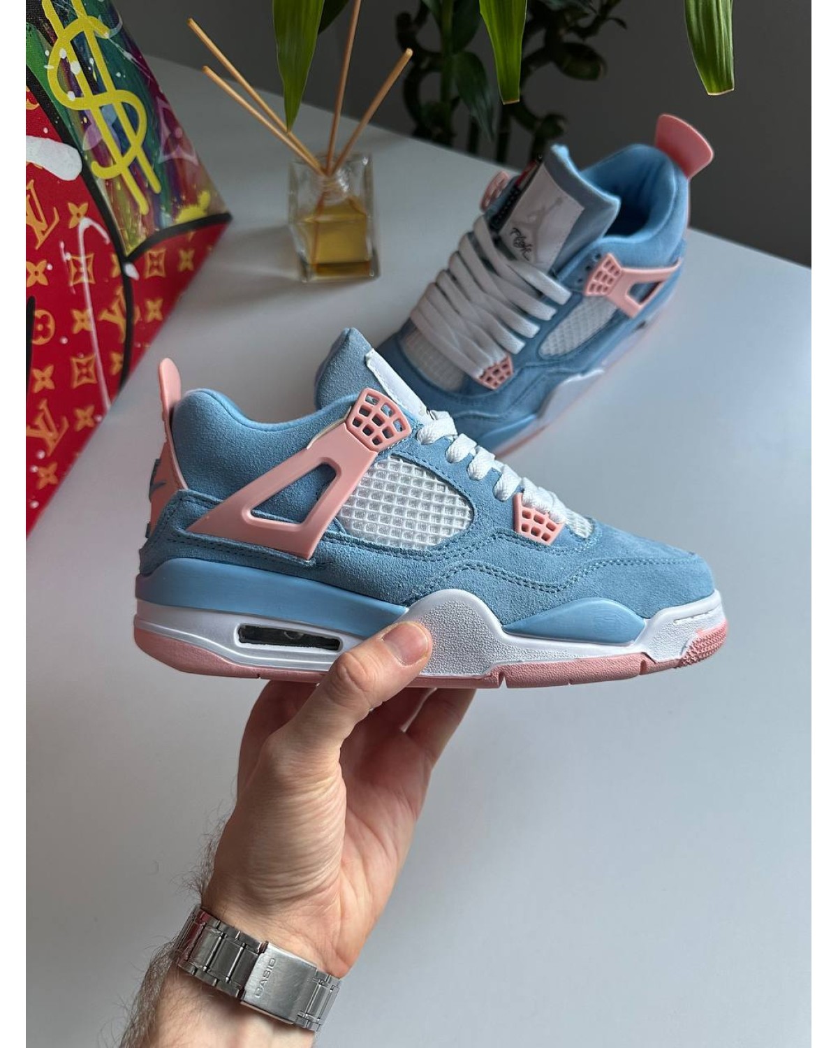 Nike Air Jordan 4 Retro Blue Pink