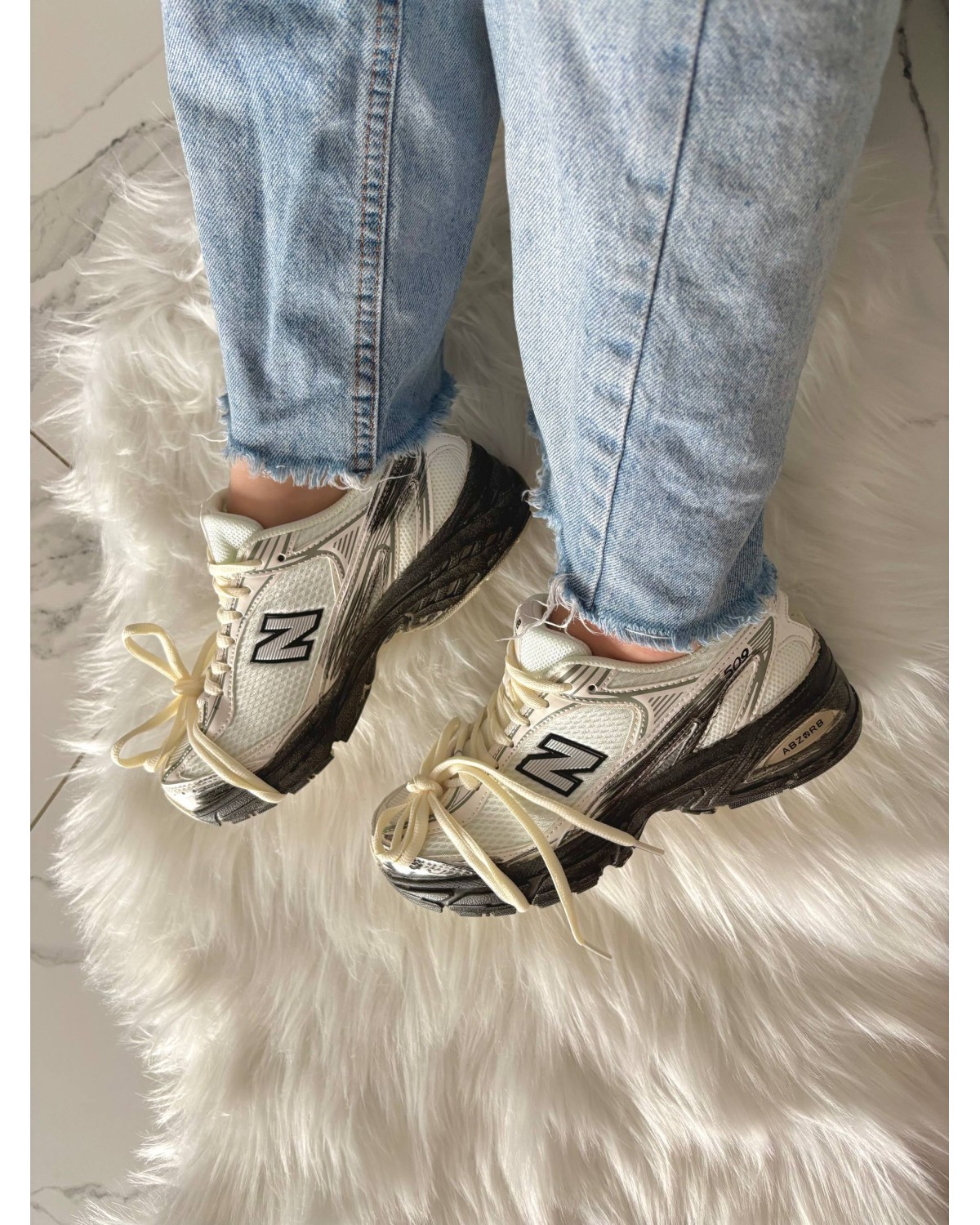 New Balance 509 Beige Black Custom New Balance 509 Beige Black Custom