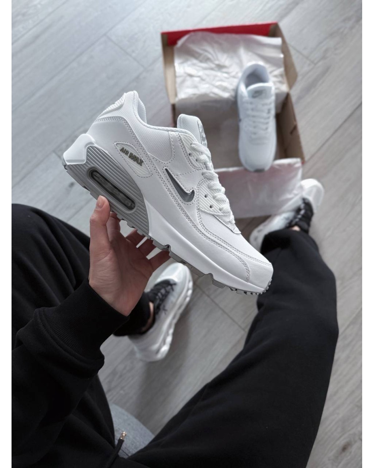 Nike Air Max 90 White Grey Jewel