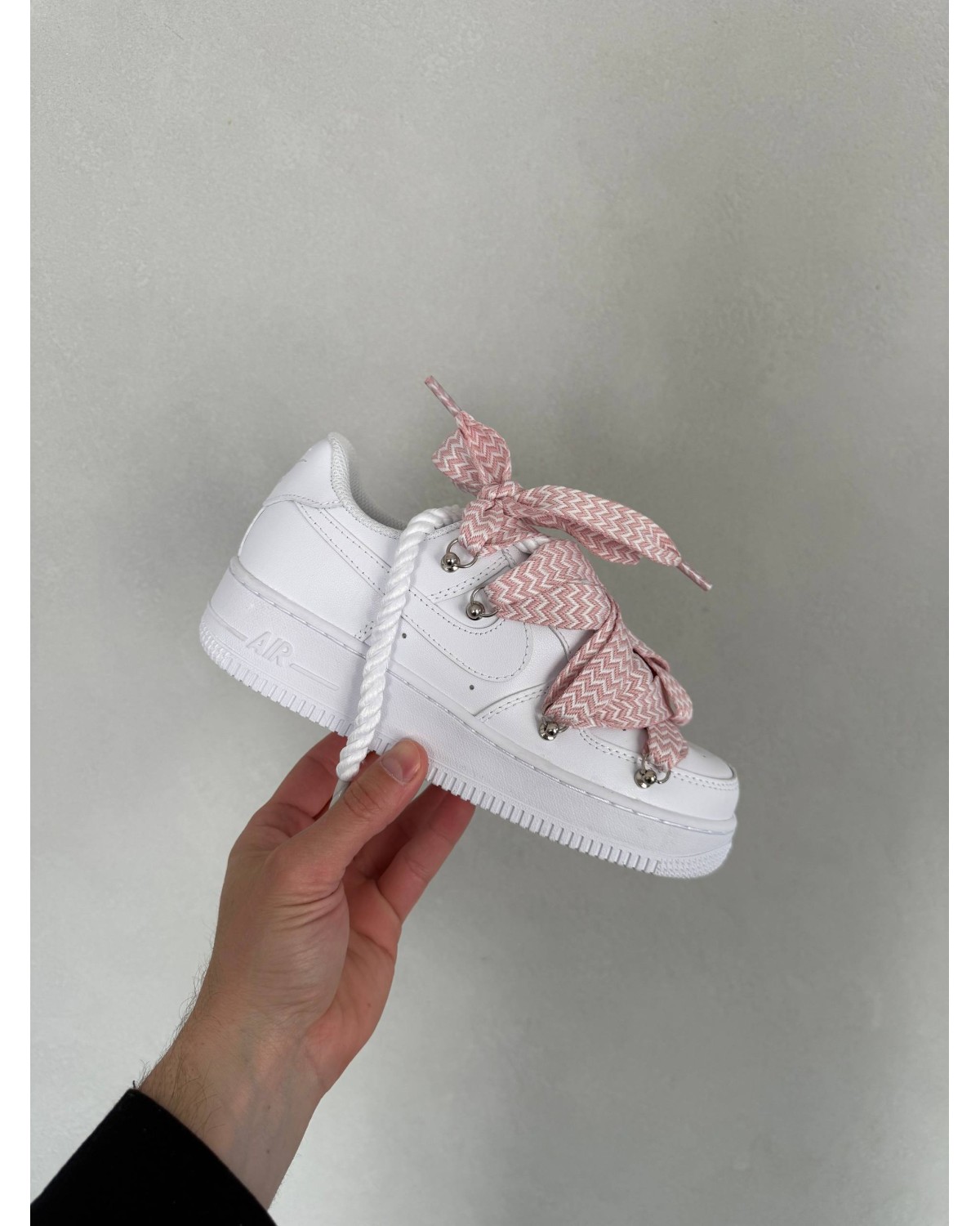 Nike Air Force 1 Low Custom Lanvin Laces Pink