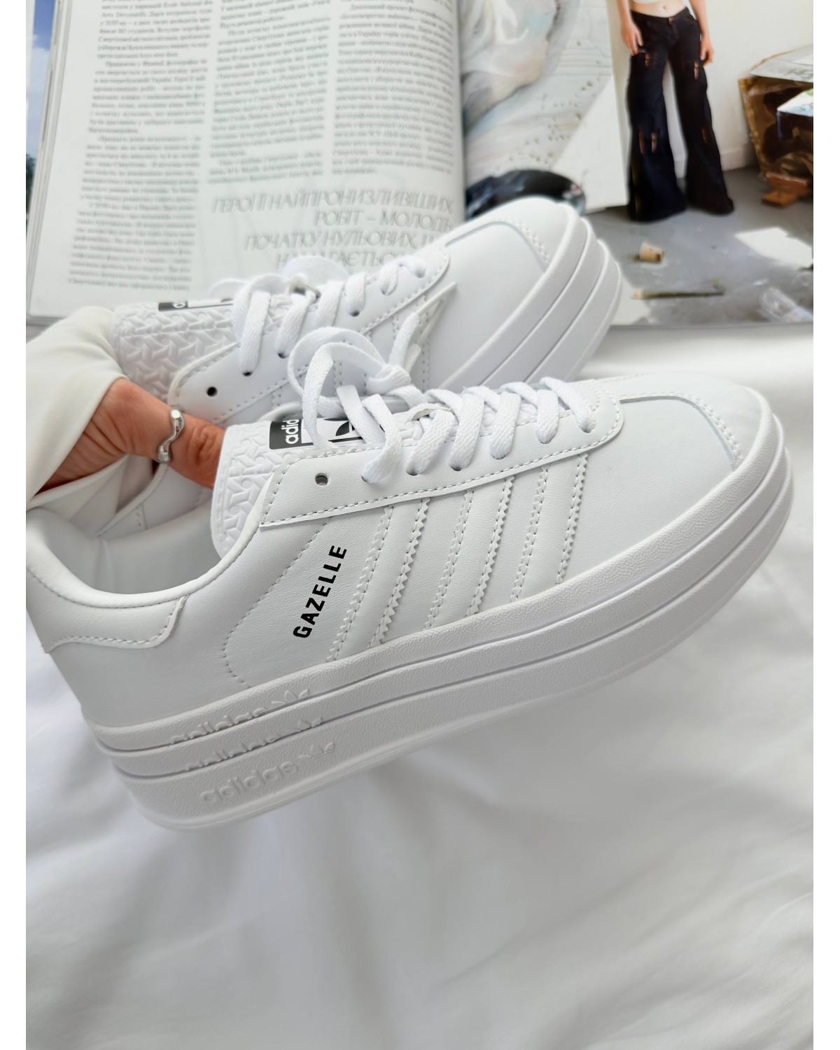 Adidas Gazelle Bold White Platform Adidas Gazelle Bold White Platform