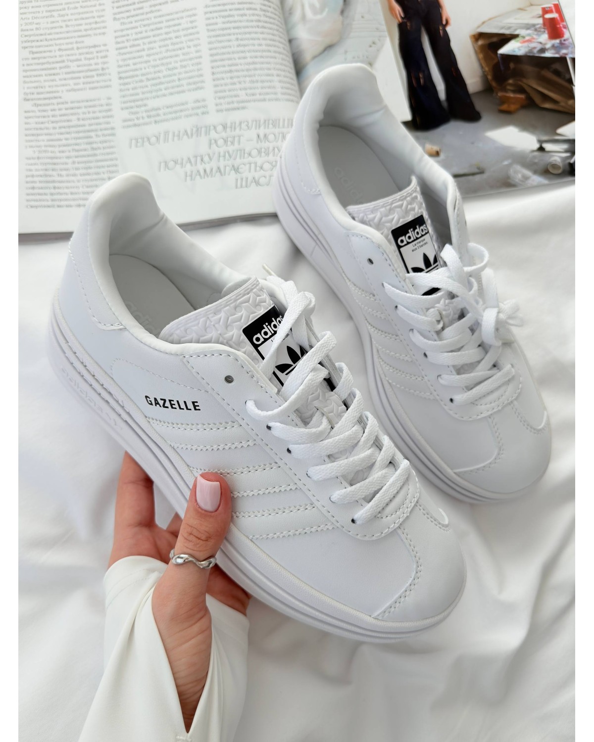 Adidas Gazelle Bold White Platform Adidas Gazelle Bold White Platform