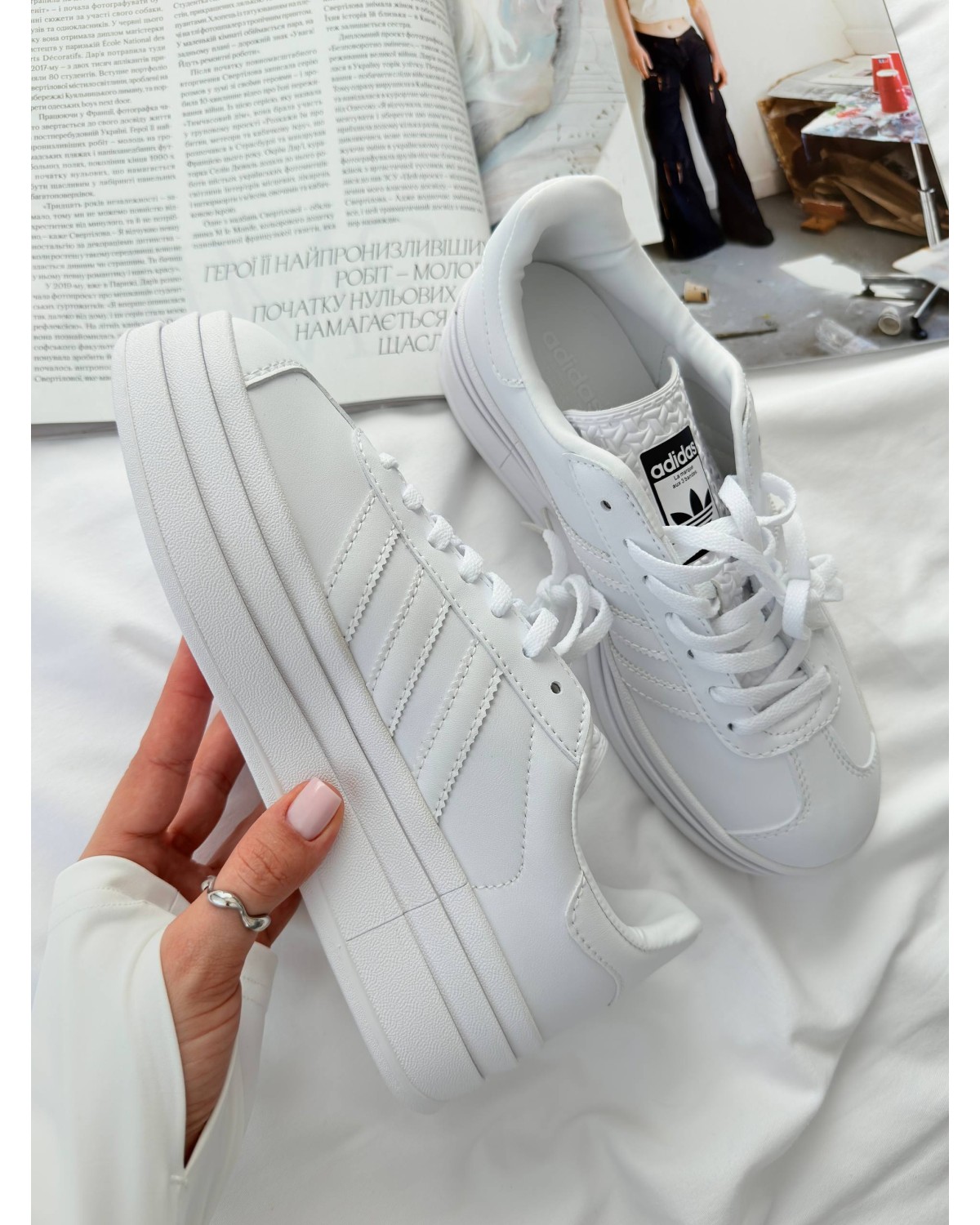 Adidas Gazelle Bold White Platform Adidas Gazelle Bold White Platform