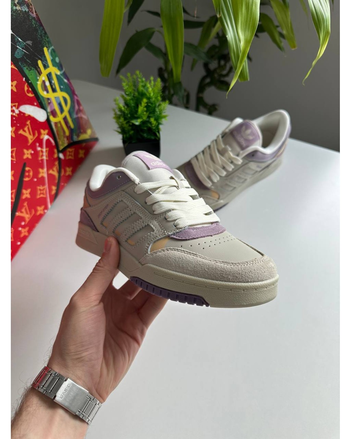 Adidas Drop Step Light Grey Violet Adidas Drop Step Light Grey Violet