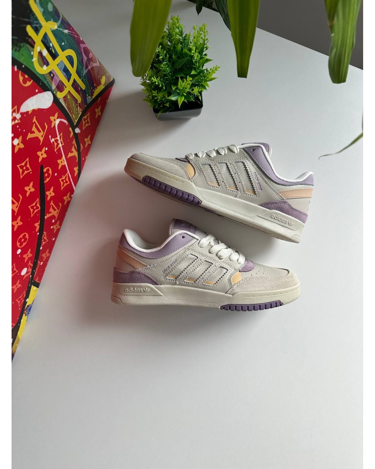Adidas Drop Step Light Grey Violet Adidas Drop Step Light Grey Violet
