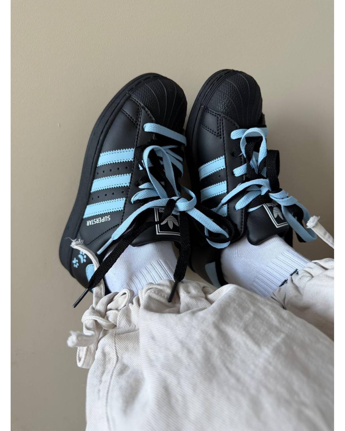 Adidas Superstar Black / Blue “Paws” Adidas Superstar Black / Blue “Paws”