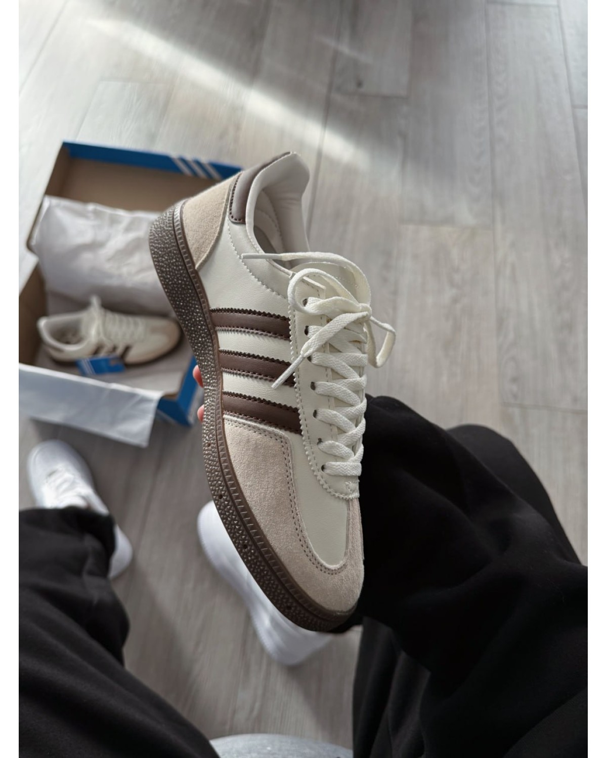 Adidas Handball Spezial Brown Cream White Adidas Handball Spezial Brown Cream White