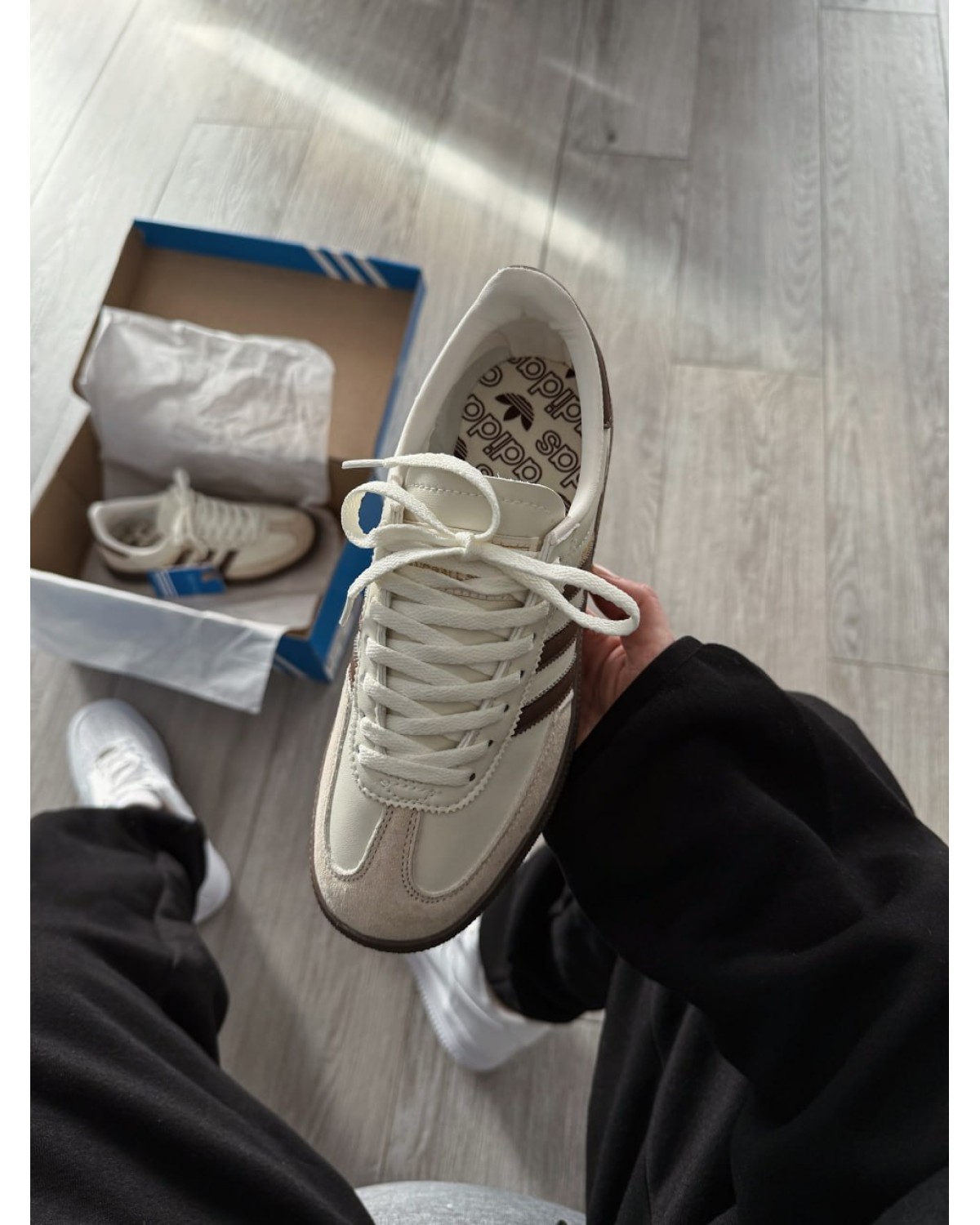 Adidas Handball Spezial Brown Cream White Adidas Handball Spezial Brown Cream White