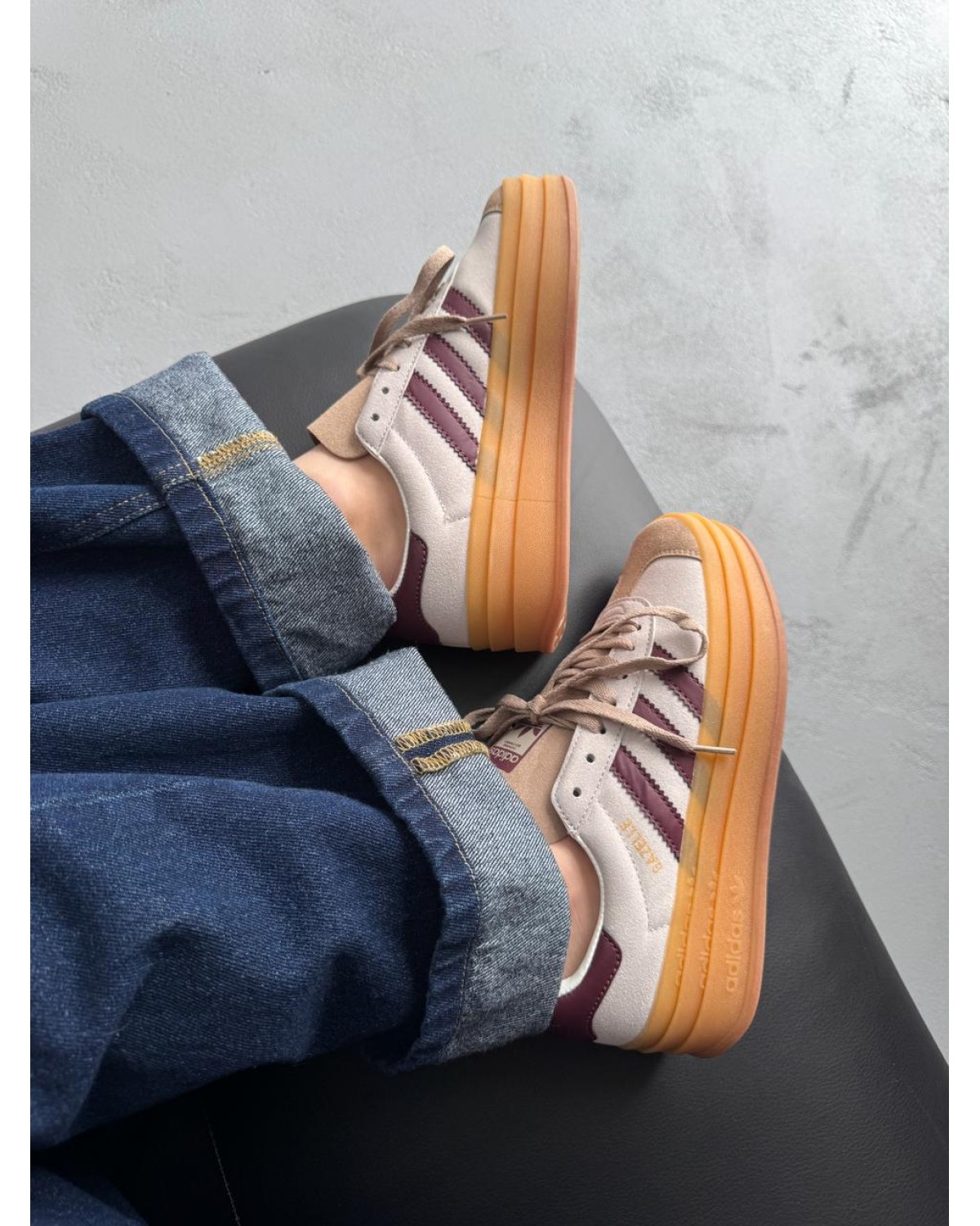 Adidas Gazelle Bold Cream/Maroon Adidas Gazelle Bold Cream/Maroon