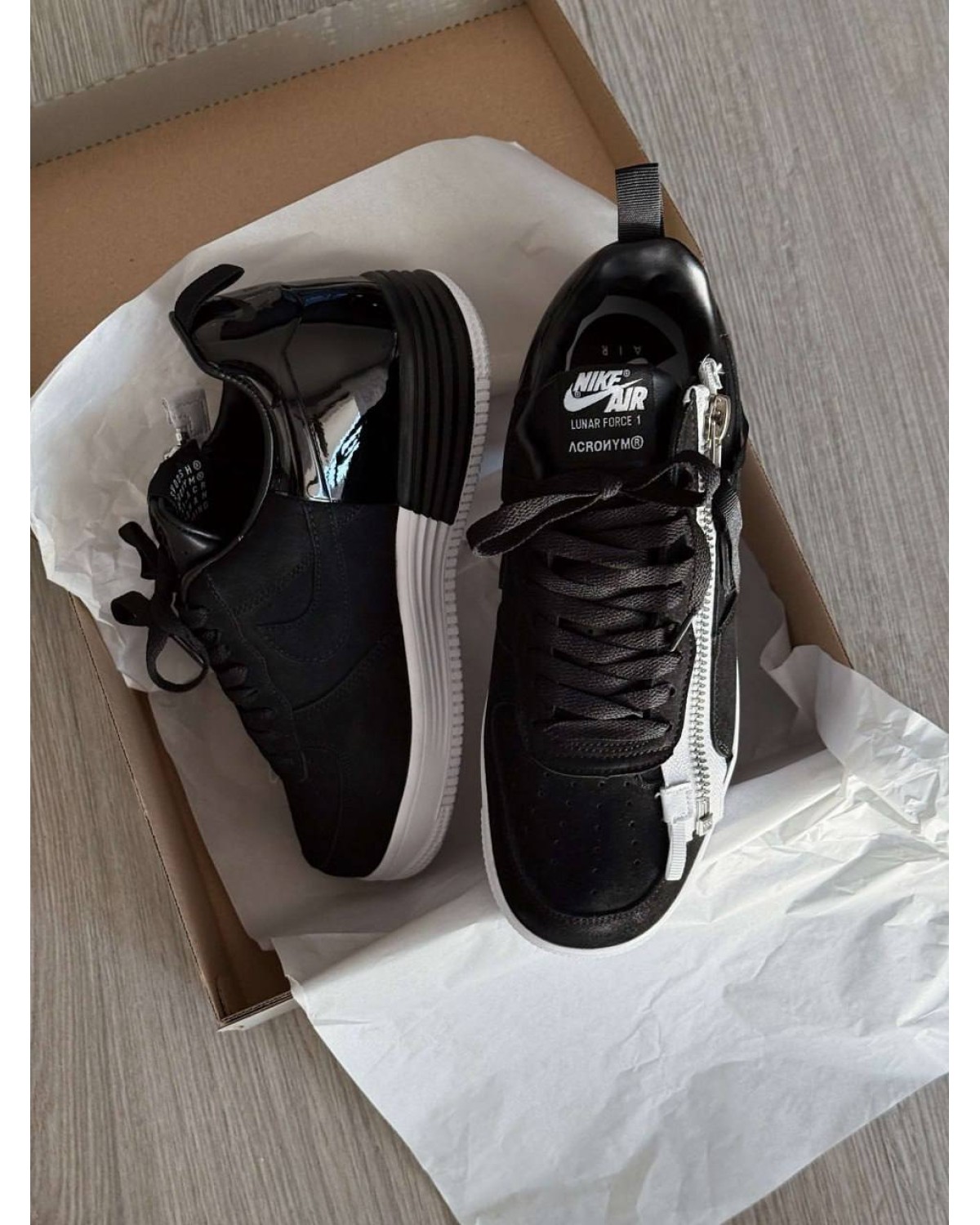 Nike Lunar Force 1 Low Acronym Black White Nike Lunar Force 1 Low Acronym Black White