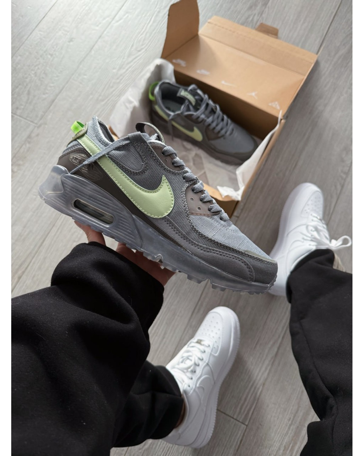 Nike Air Max Terrascape 90 Cool Grey/ Honeydew-Iron Grey