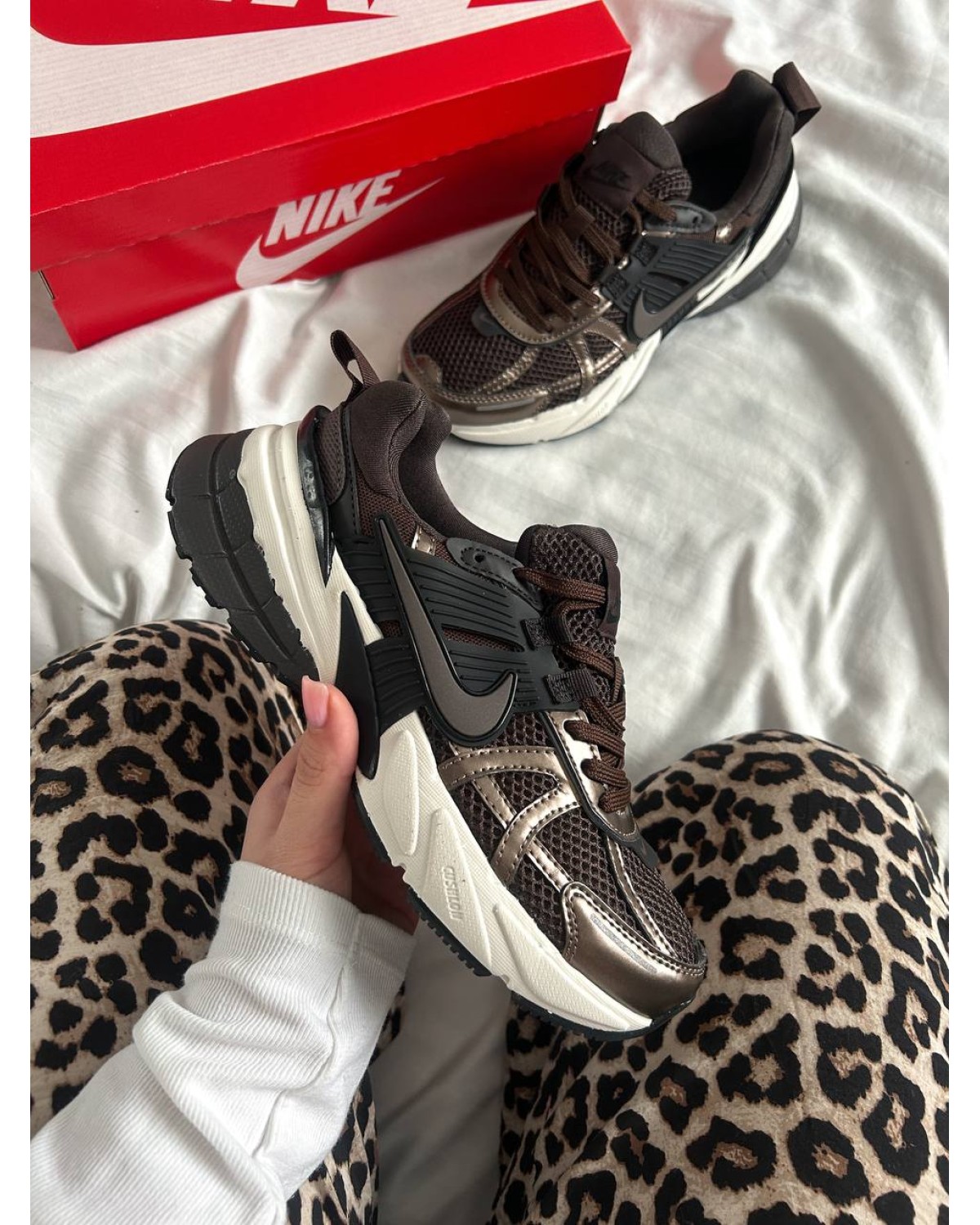 Nike V2K Run 'Mink Brown Ironstone Team Anthracite'